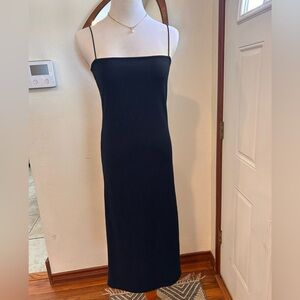Topshop Navy Spaghetti Strap Cocktail Dress